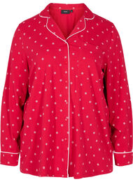 Pyjamasskjorta med mönster, Tango Red AOP