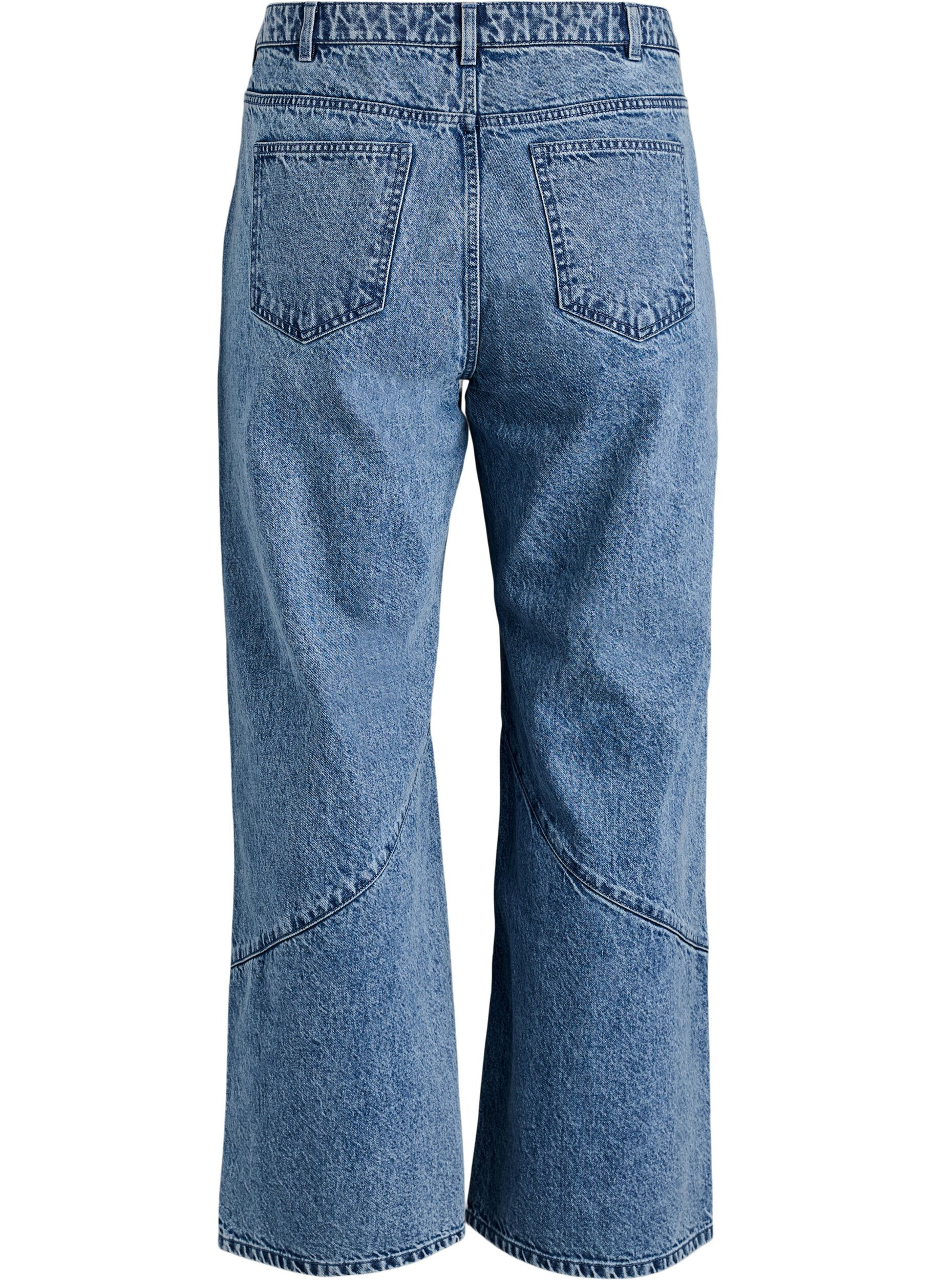 ZizziJeans med bred passform och s&ouml;mdetaljer, Bl&aring;, Packshot image number 1