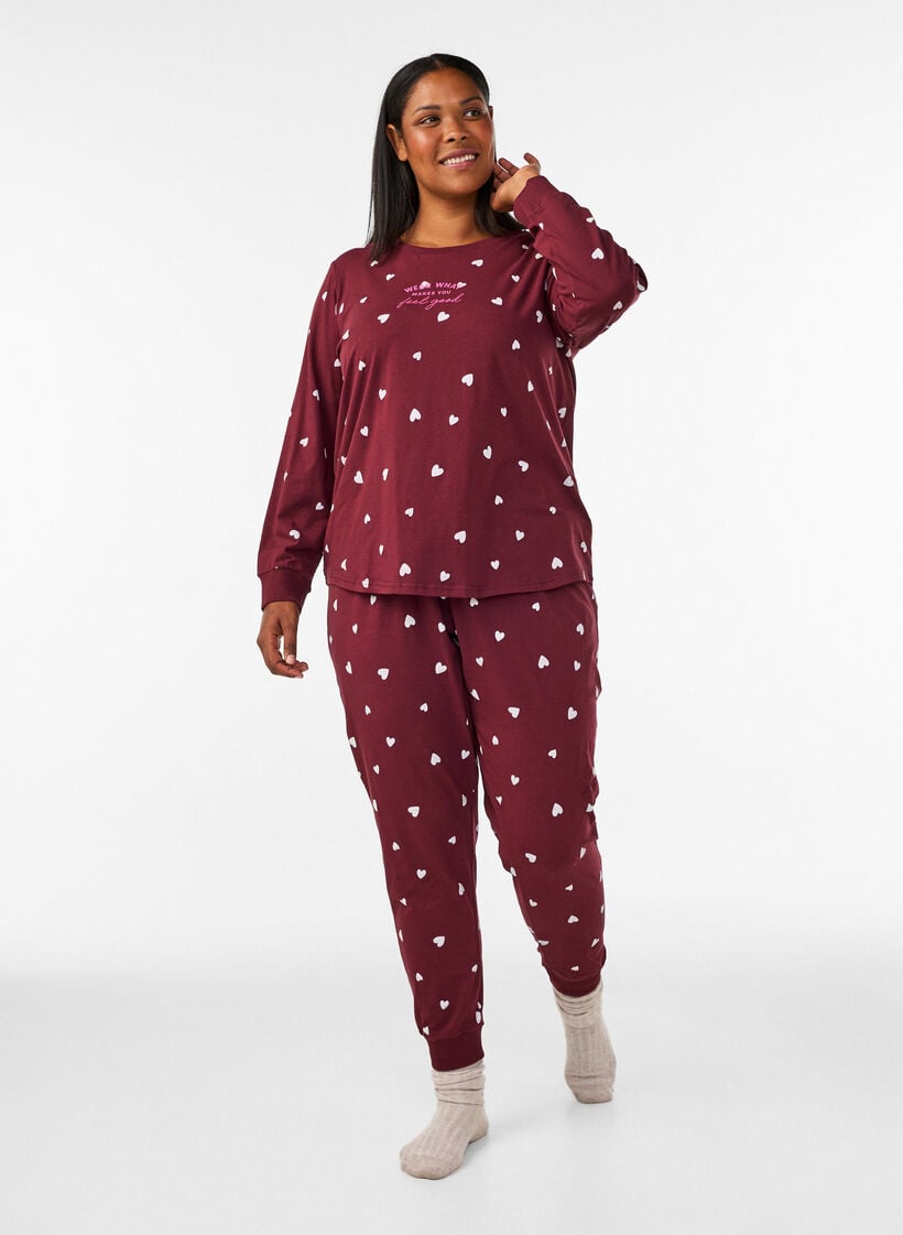 M&ouml;nstrade pyjamasbyxor, R&ouml;d, Model image number 0
