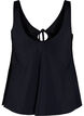 Enfärgad tankini med snörningsdetaljer, Black, Packshot image number 1
