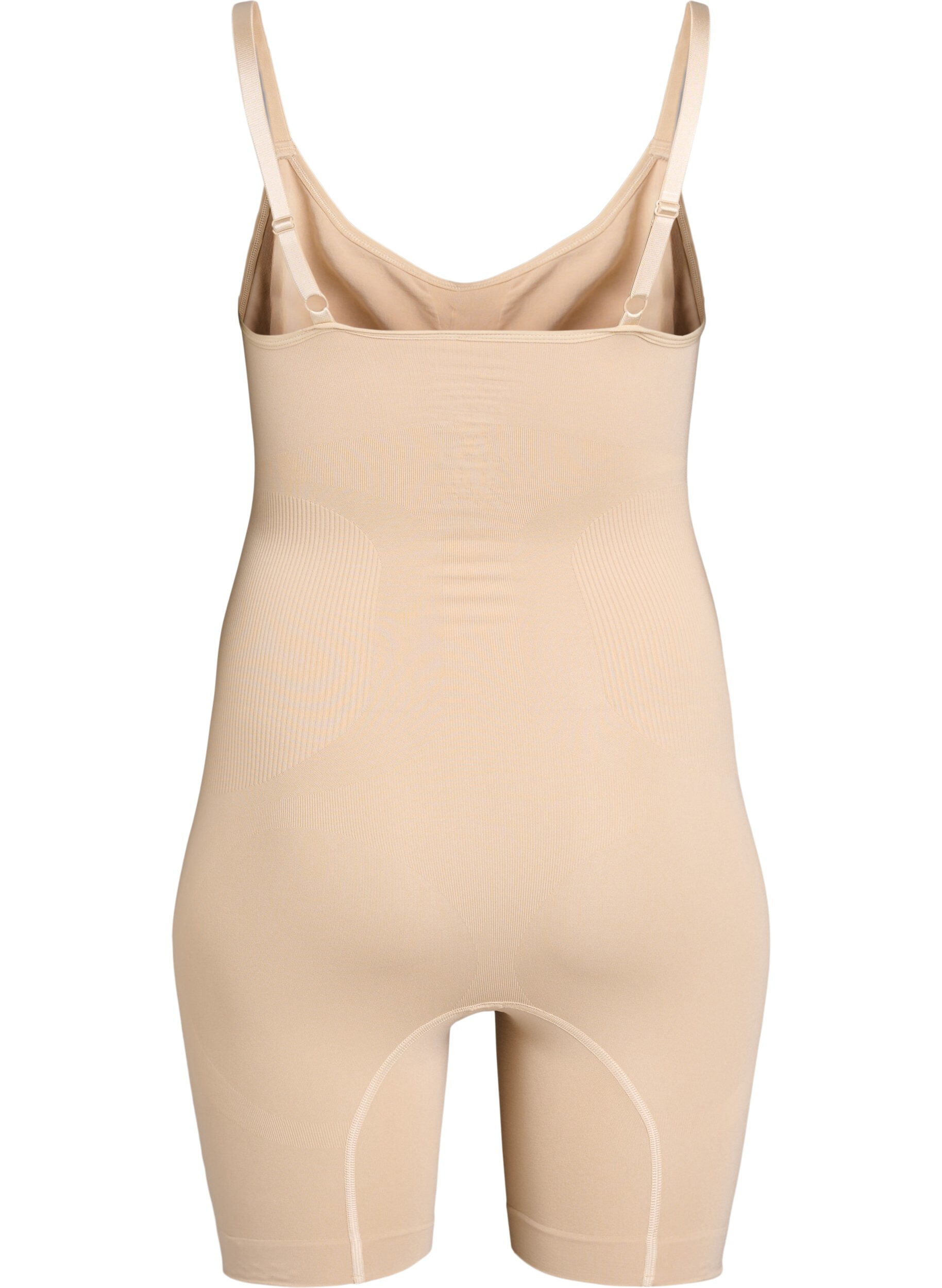 Zizzi Shapewearbody med &ouml;ppning i grenen, Beige, Packshot image number 1