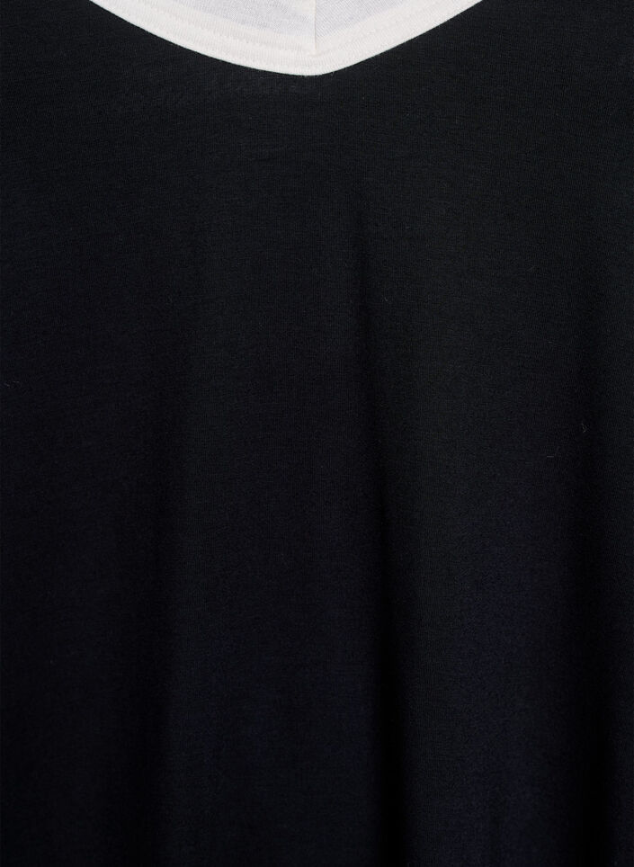 Nattlinne med band och v-ringning, Svart, Packshot image number 2