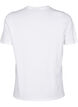 T-shirt med rund hals och strasstenar, Bright White, Packshot image number 1
