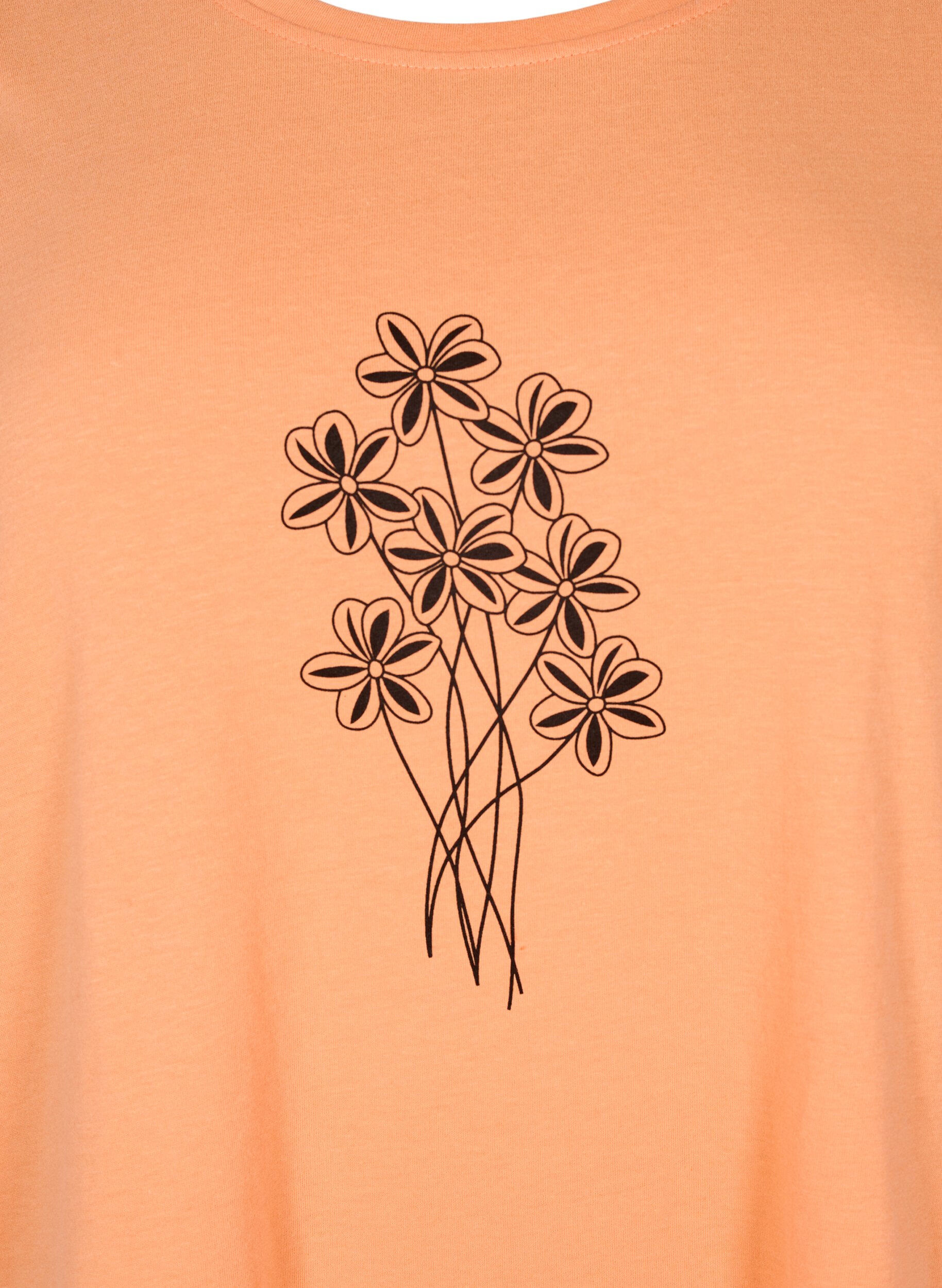 Zizzi FLASH - T-shirt med tryck, Orange, Packshot image number 2