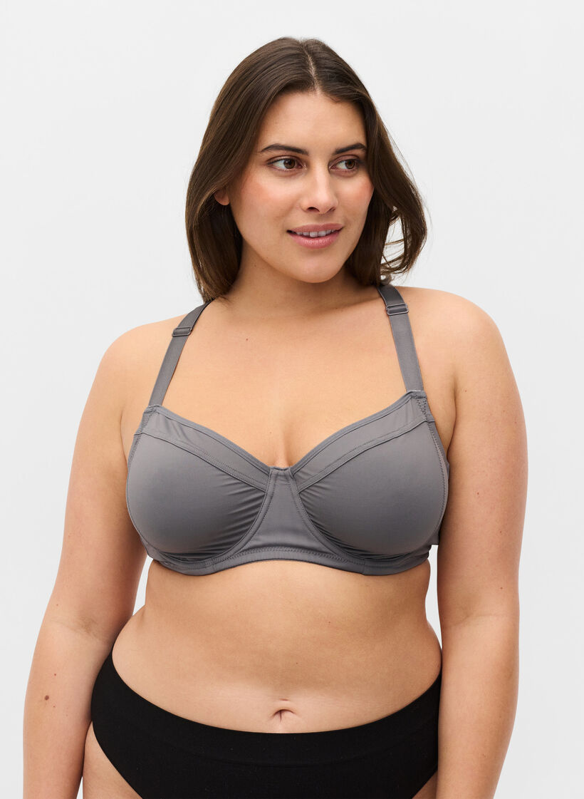 Bygel-bh med ryggdetalj, Smoked Pearl, Model image number 0