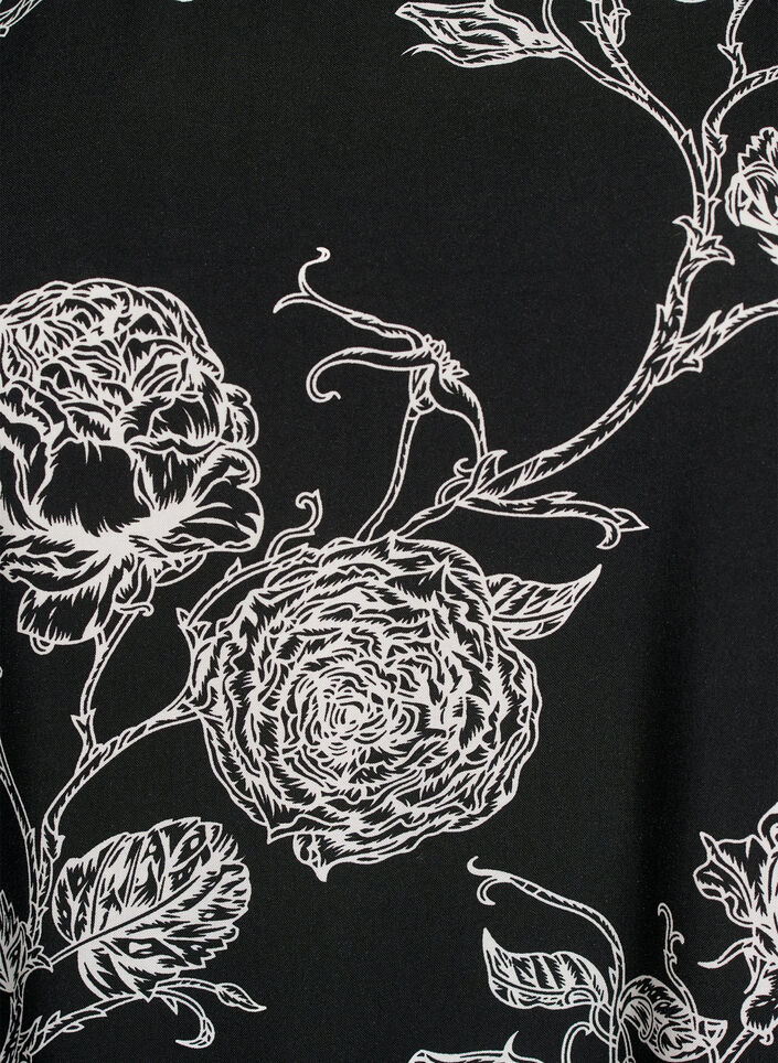 Kl&auml;nning i viskos med avsk&auml;rning, Svart, Packshot image number 2