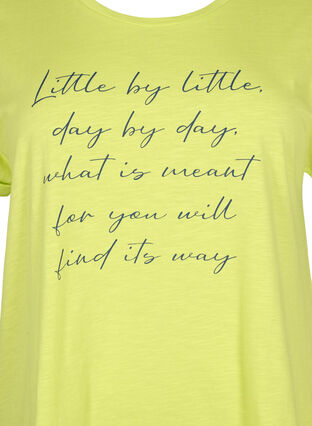 T-shirt med tryck i ekologisk bomull, Wild Lime w. Navy, Packshot image number 2