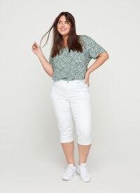 Slim fit Emily capri-jeans, Bright White, Model
