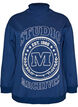Sweatshirt med h&ouml;g krage och sportigt motiv framtill, Bl&aring;, Packshot image number 0