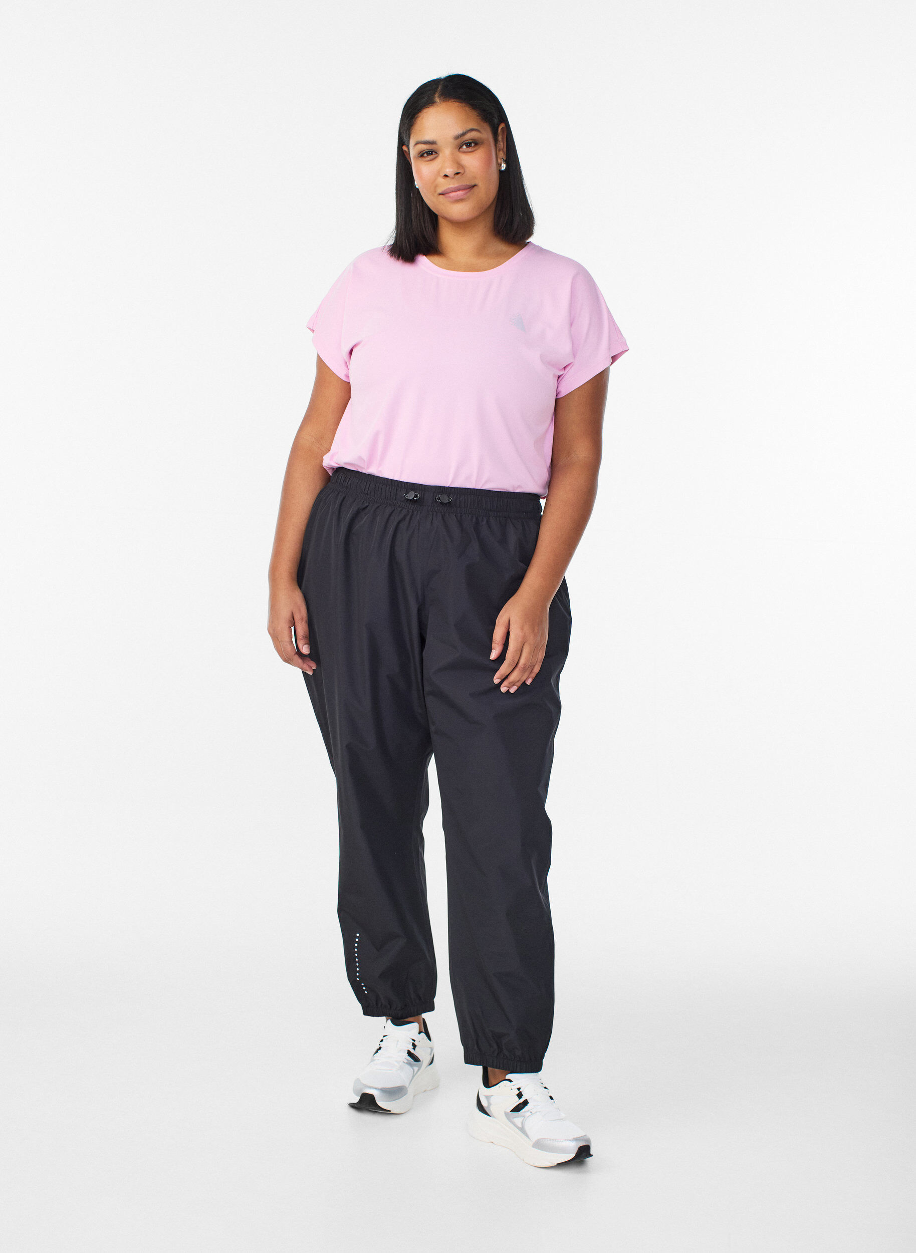 Zizzi Regnbyxor med reflex, Svart, Model image number 1