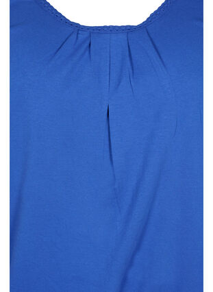 T-shirt i bomull med korta ärmar, Dazzling Blue, Packshot image number 2