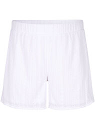 Shorts med strukturmönster, Bright White