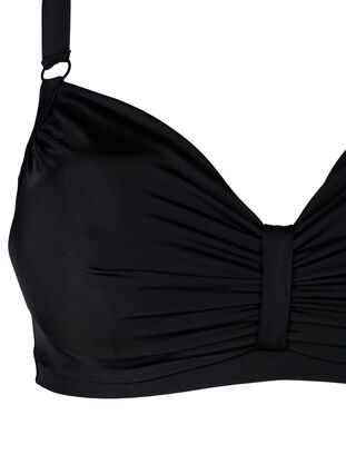 Bikini-bh med bygel och drapering, Black, Packshot image number 2