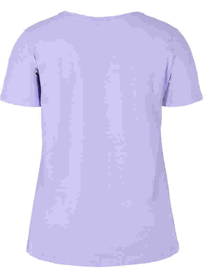 Enfärgad t-shirt i bomull, Paisley Purple, Packshot image number 1