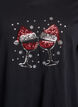 Jul-t-shirt i ekologisk bomull, Svart, Packshot image number 2