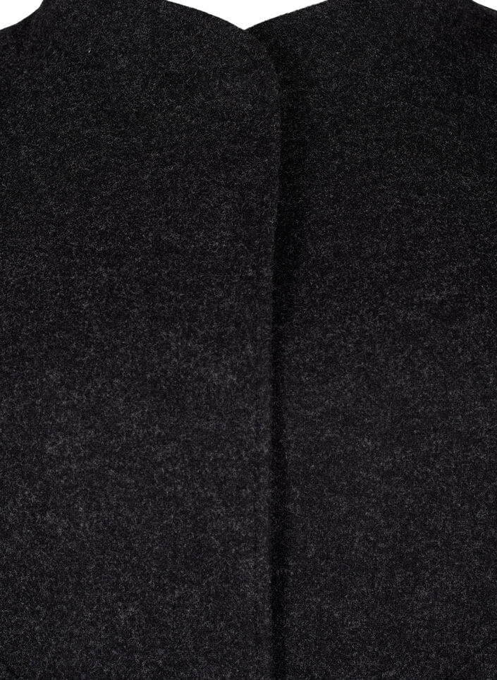 Bomberjacka i ull-look med fickor, Dark Grey Melange, Packshot image number 2