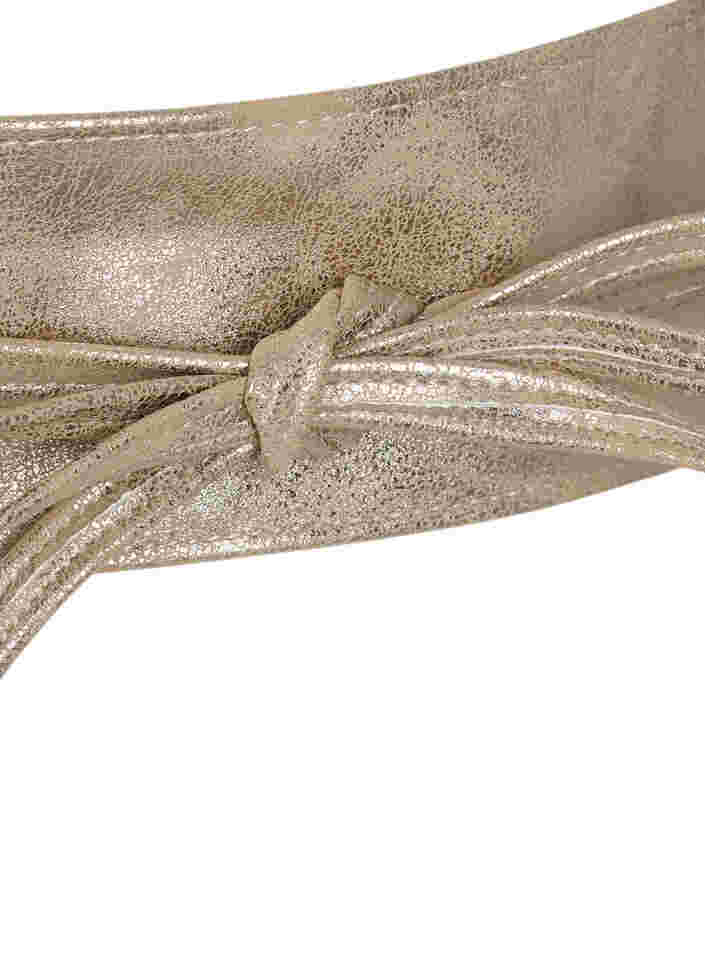Midjeskärp i läderimitation, Sesame Metallic, Packshot image number 2