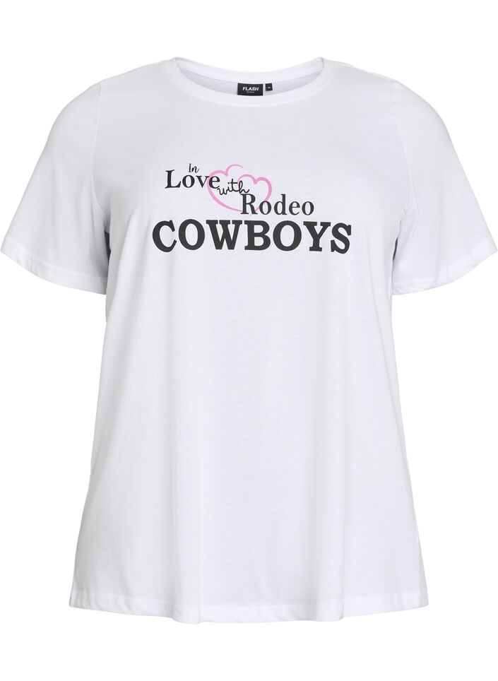 T-shirt med tryck, Vit, Packshot image number 0