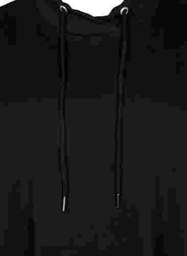 Långärmad tunika med knytband, Black, Packshot image number 2