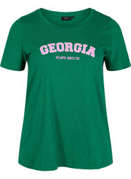 T-shirt i bomull med tryck, Jolly Green Georgia
