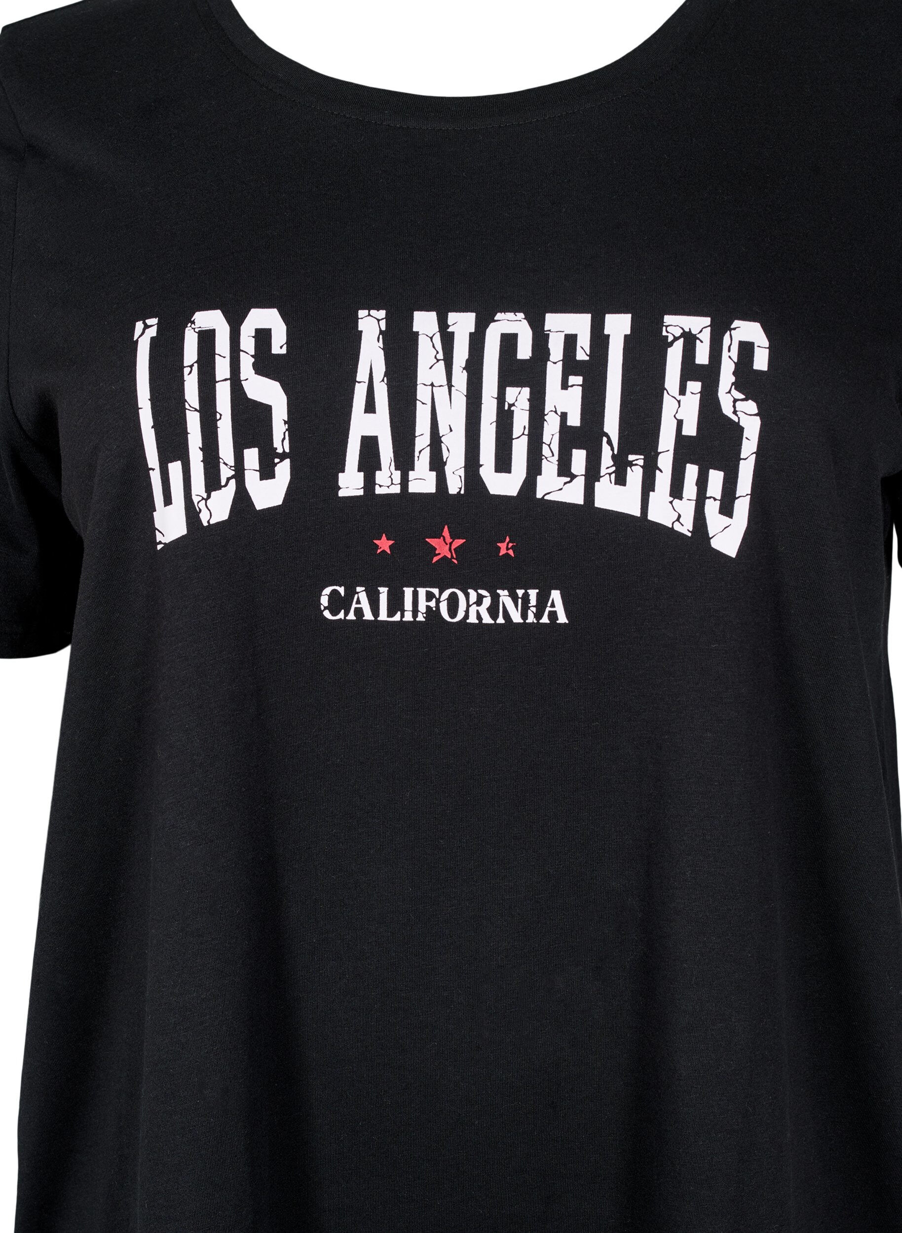 Zizzi FLASH - T-shirt med tryck, Svart, Packshot image number 2