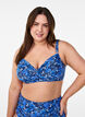 Bikinitopp med bygel och m&ouml;nster, Bl&aring;, Model image number 0
