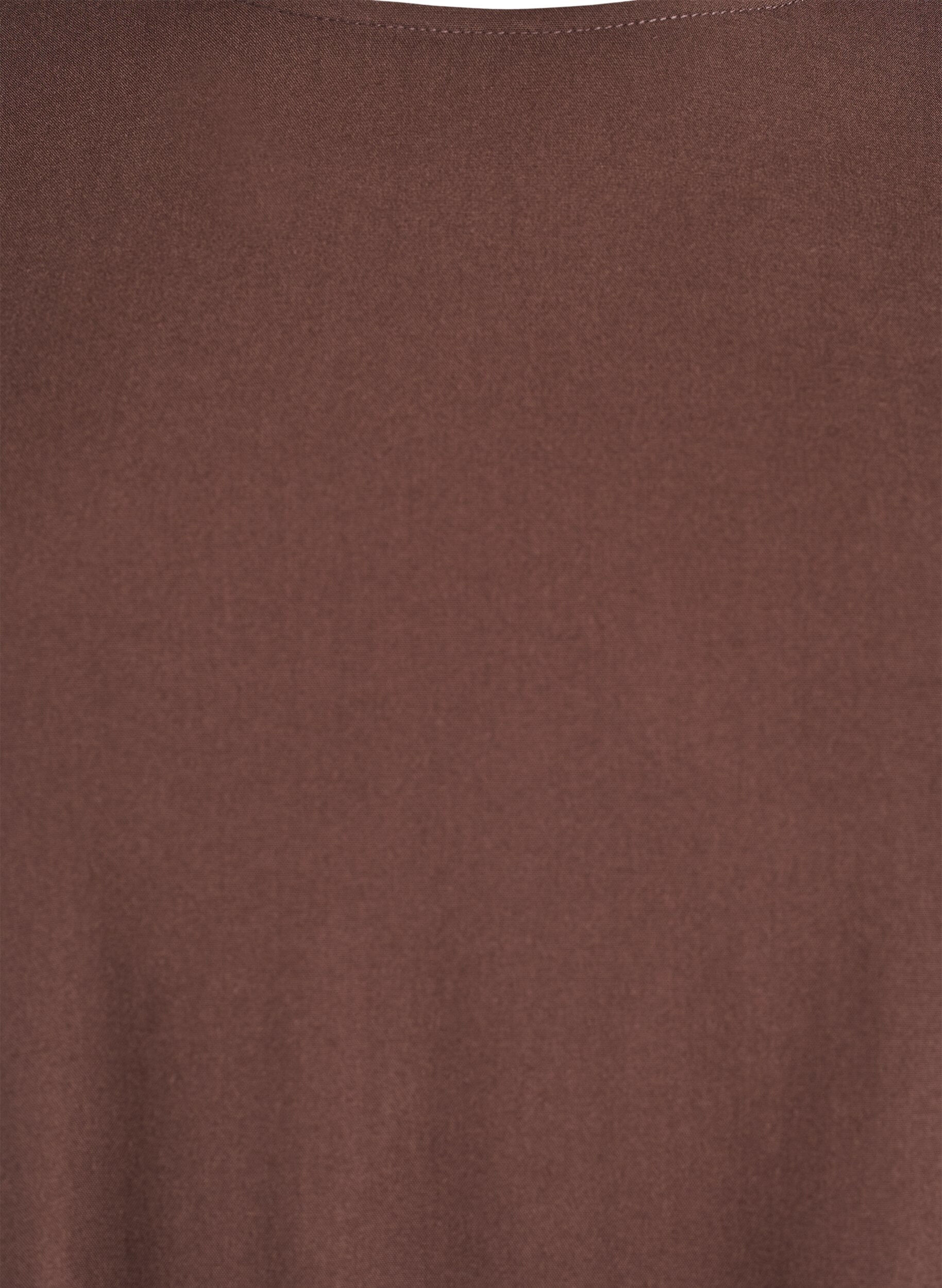 ZizziKort&auml;rmad v&auml;vd blus med rund hals, Brun, Packshot image number 2