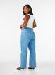 Jeans med vida ben och h&ouml;g midja, Bl&aring;, Model image number 1