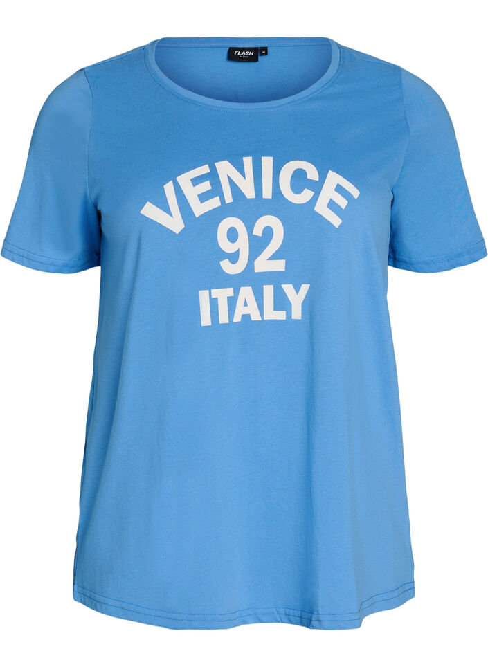T-shirt med tryck, Bl&aring;, Packshot image number 0