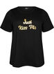 T-shirt med tryck, Svart, Packshot image number 0