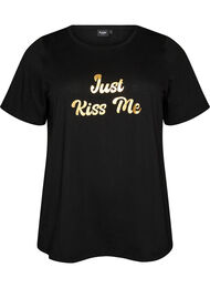 T-shirt med tryck, Svart