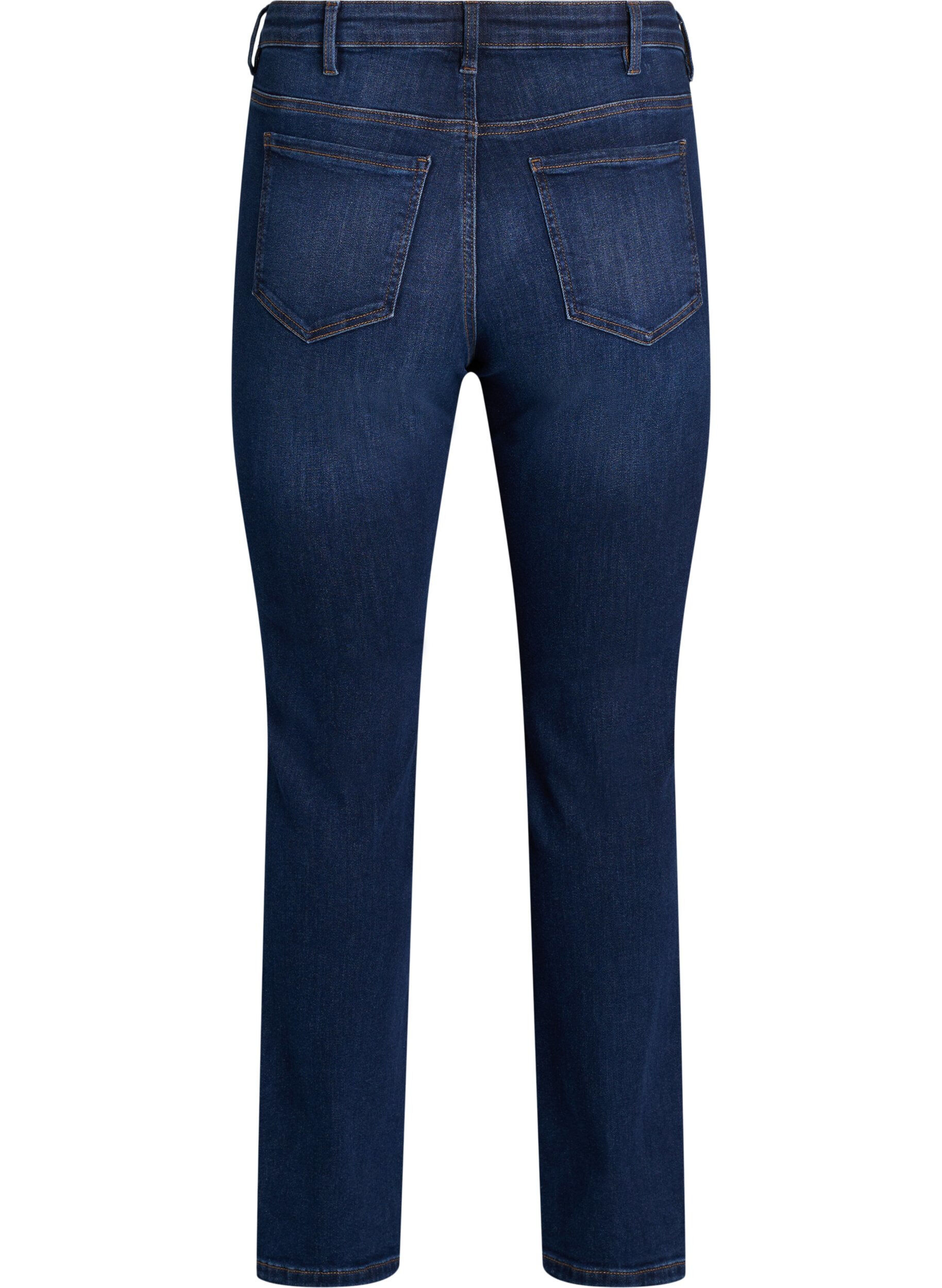 Zizzi Slim fit-jeans med normal midja, Dark Blue, Packshot image number 1