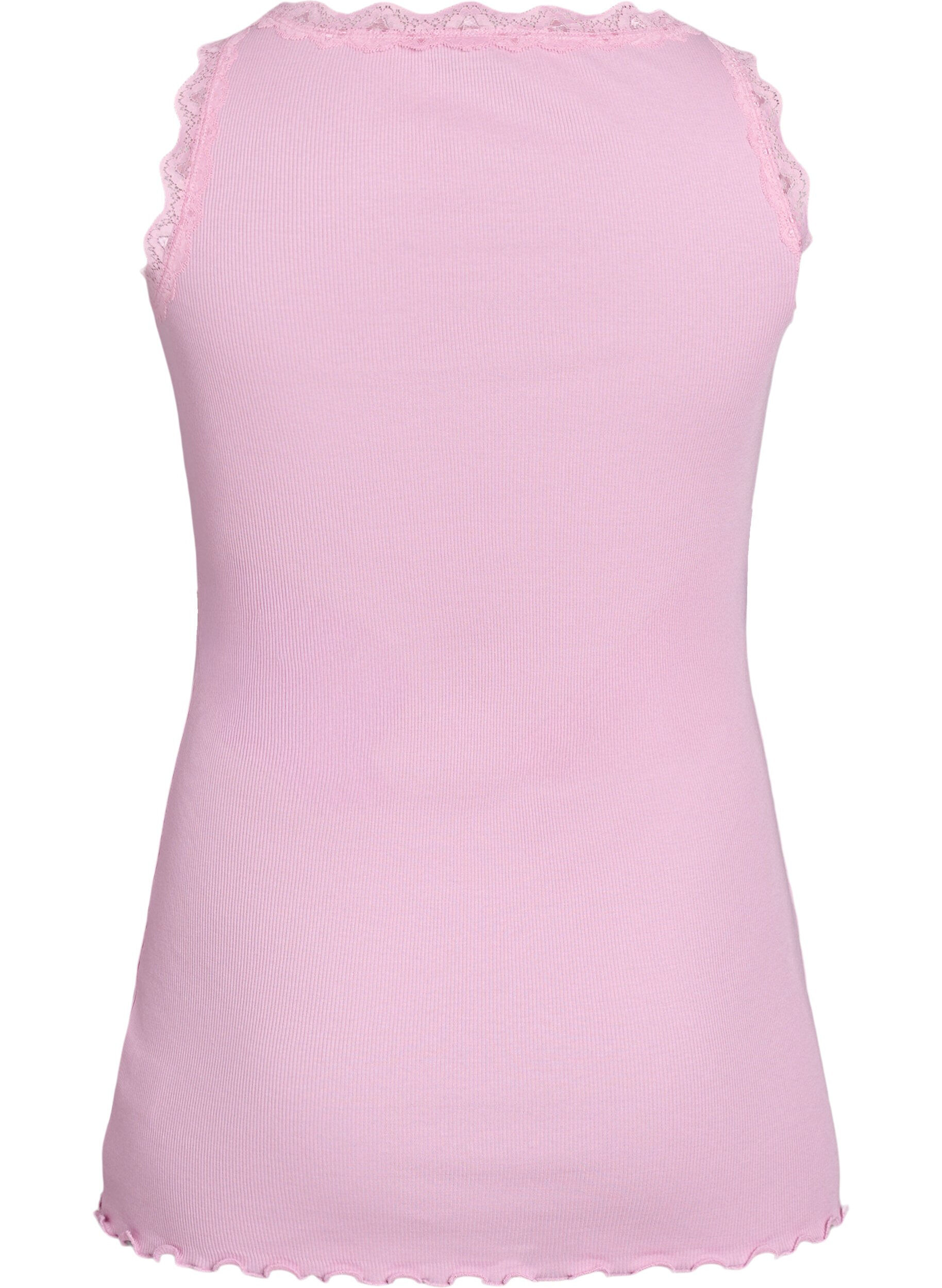 ZizziTopp med spetskant, Rosa, Packshot image number 1