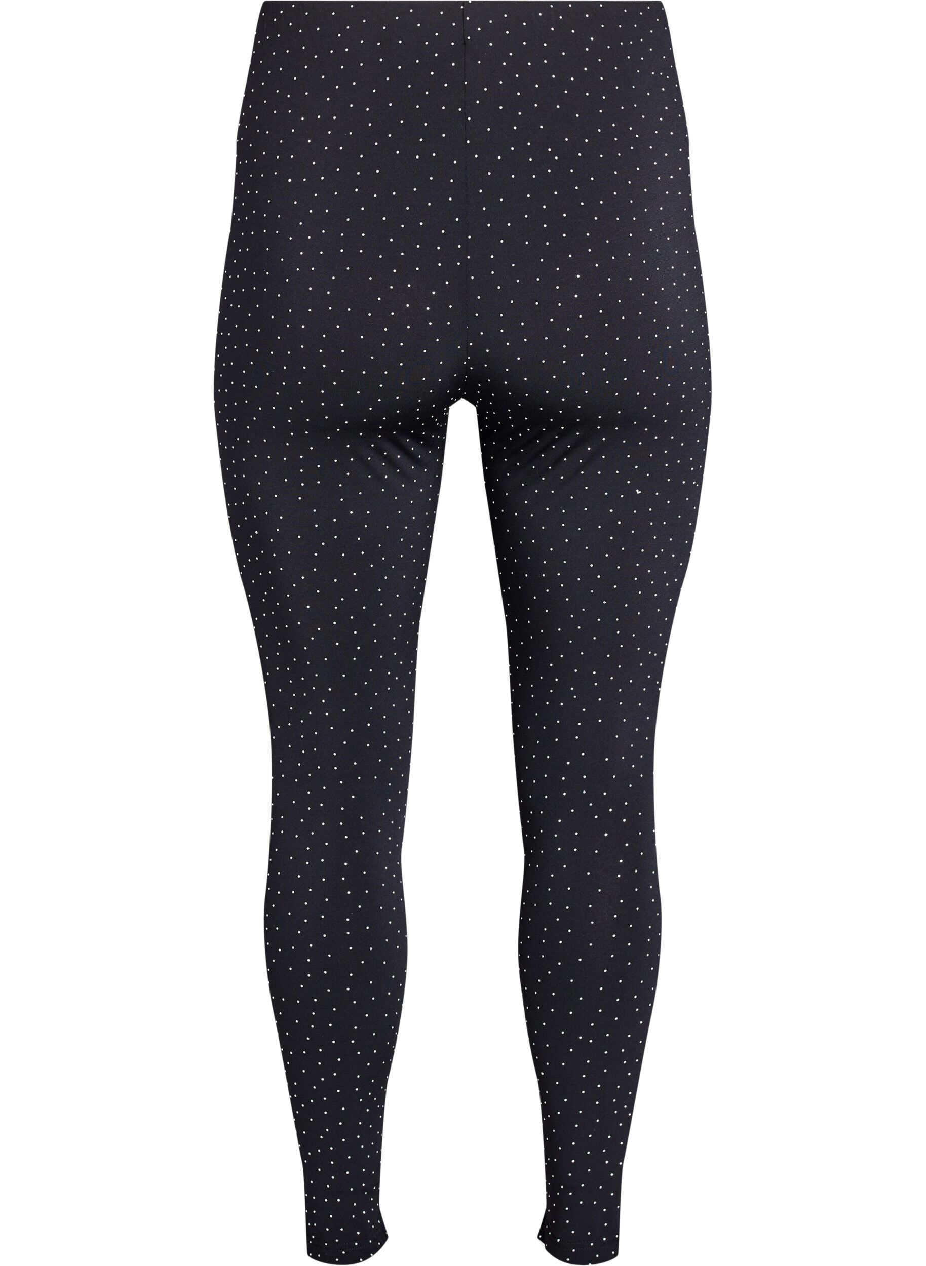 Zizzi Leggings med strass, Svart, Packshot image number 1