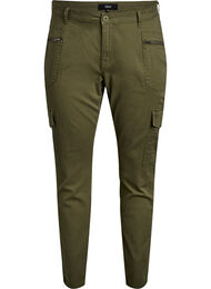 Cargobyxor med slim fit, Grön