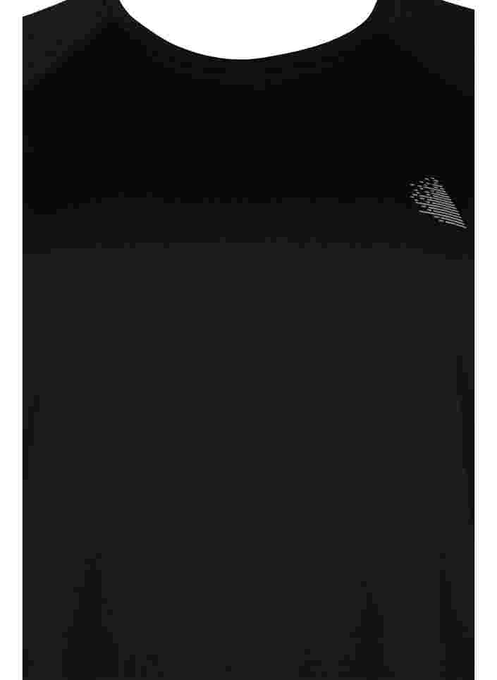 Skidunderställströja med kontrastfärgade revärer, Black w. Sea Pink, Packshot image number 2