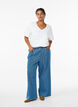 Jeans med l&ouml;s passform, res&aring;r och dragsko, Bl&aring;, Model image number 0