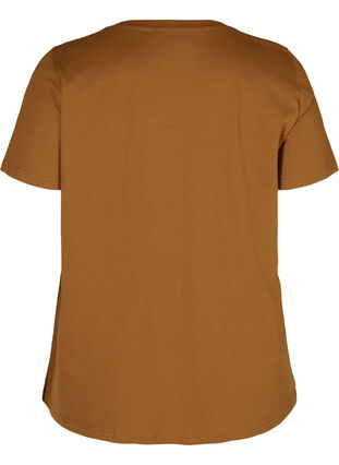 T-shirt i ekologisk bomull med tryck, Rubber, Packshot image number 1