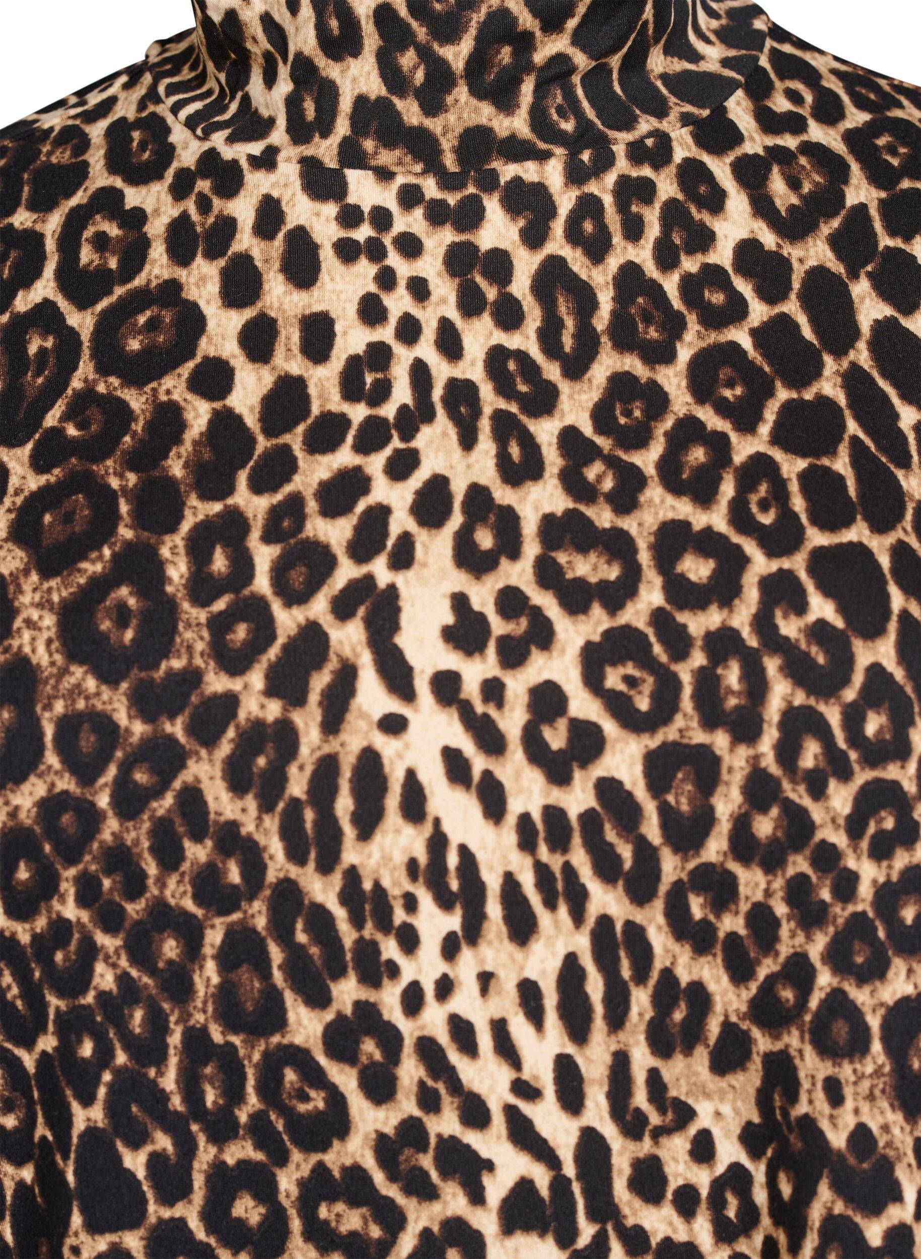 Zizzi FLASH - L&aring;ng&auml;rmad blus med turtleneck, Svart, Packshot image number 2