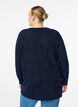 L&aring;ng&auml;rmad blus med textur, Bl&aring;, Model image number 2