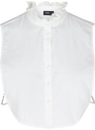 Lös skjortkrage med volangkant, Bright White