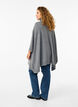 Poncho med hög hals, Medium Grey Melange, Model image number 1