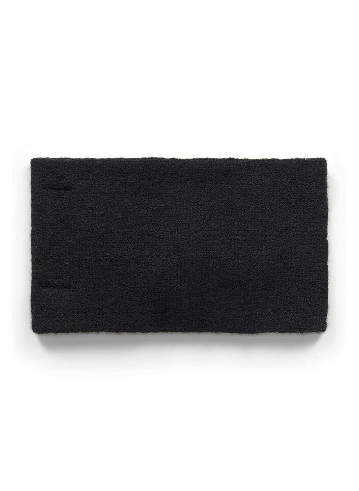 Stickat pannband, Black, Packshot image number 1