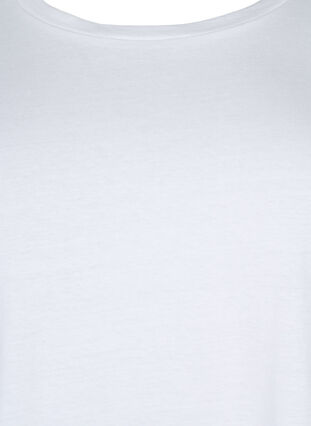 T-shirt i bomull med broderi anglaise, Bright White, Packshot image number 2