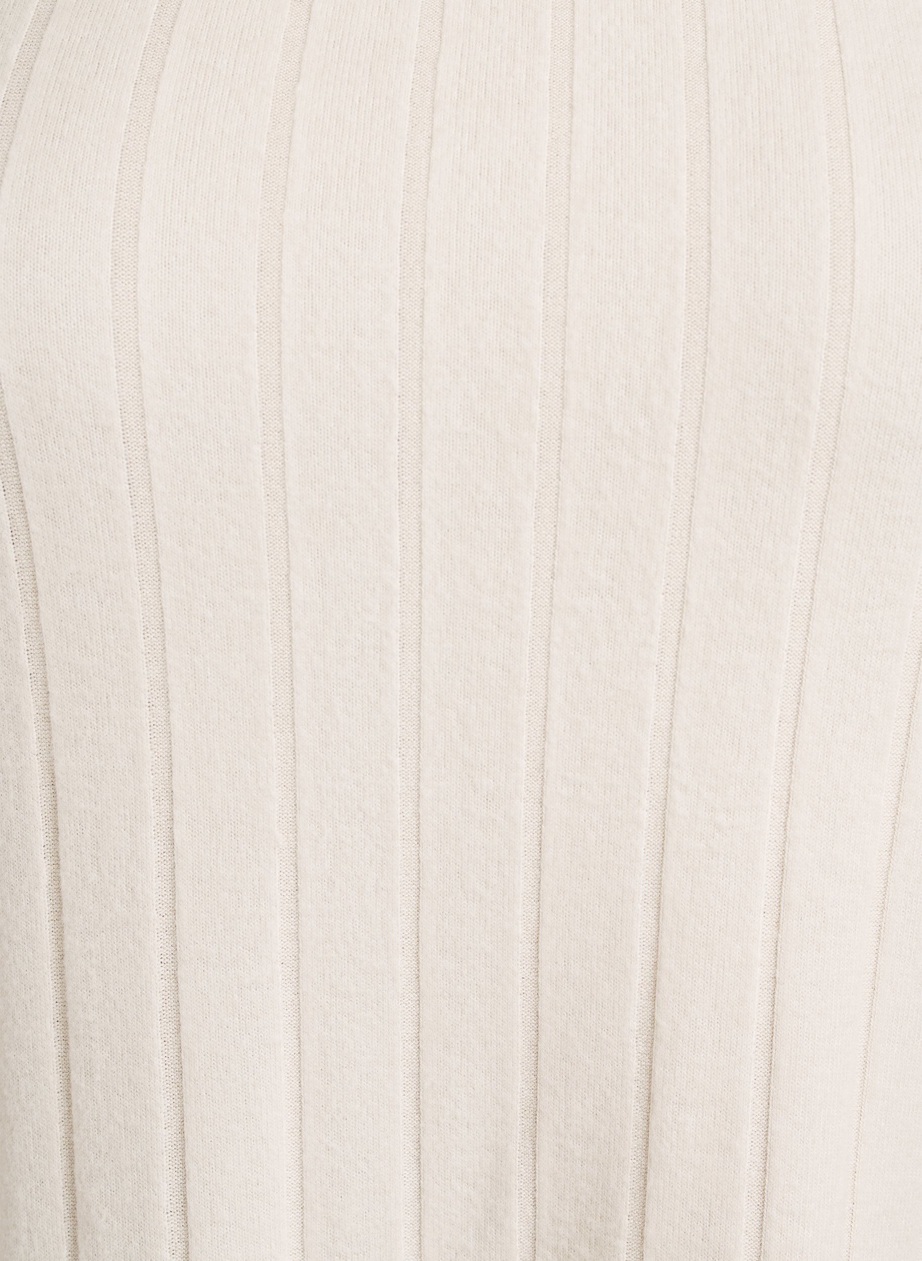 Zizzi Jerseyblus med fyrkantig halsringning och ribbad textur, Beige, Packshot image number 2