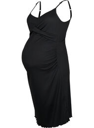 Ribbad klänning för gravida, Black