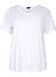 A-linjeskuren t-shirt med korta ärmar, Bright White