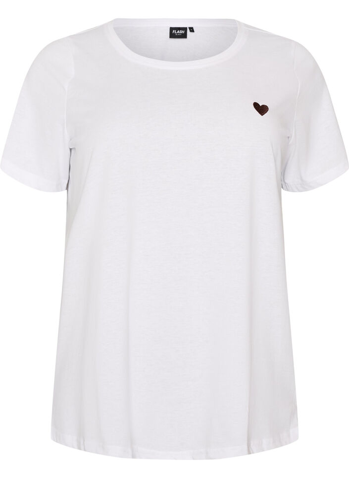 T-shirt med tryck, Vit, Packshot image number 0