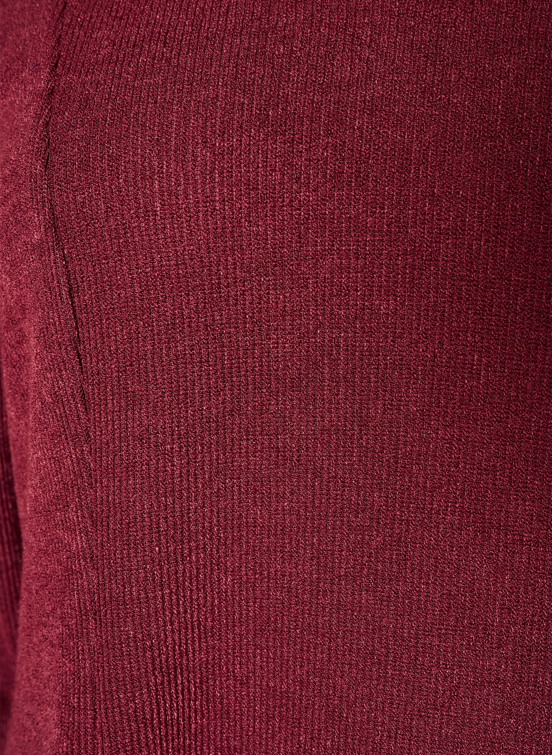 ZizziBlus i jersey med ribbad textur och a-linjeformad passform, R&ouml;d, Packshot image number 2