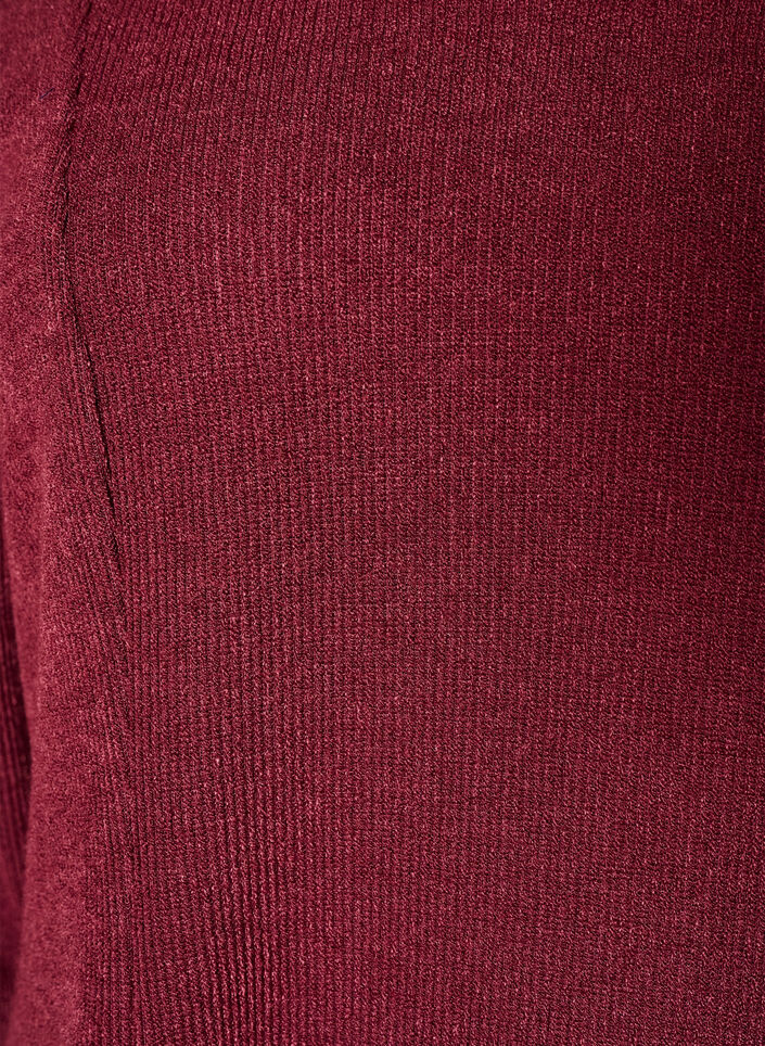 Blus i jersey med ribbad textur och a-linjeformad passform, R&ouml;d, Packshot image number 2